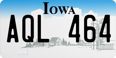 IA license plate AQL464