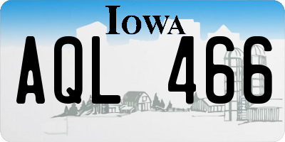 IA license plate AQL466