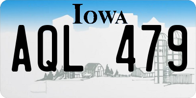 IA license plate AQL479