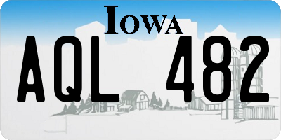 IA license plate AQL482