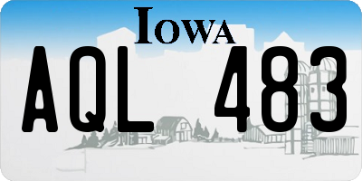 IA license plate AQL483
