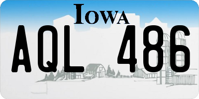 IA license plate AQL486
