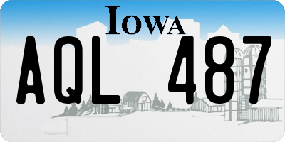 IA license plate AQL487