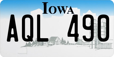 IA license plate AQL490