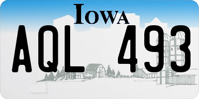 IA license plate AQL493