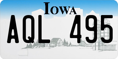 IA license plate AQL495