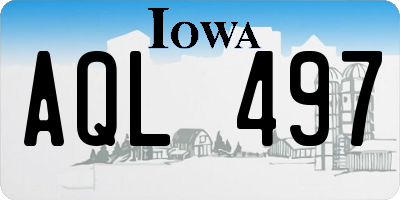 IA license plate AQL497