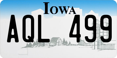 IA license plate AQL499