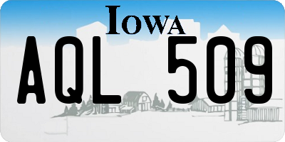 IA license plate AQL509