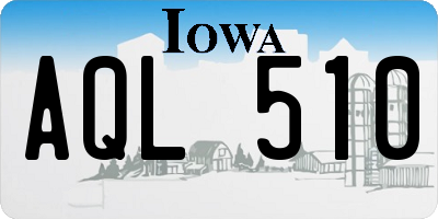 IA license plate AQL510