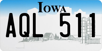 IA license plate AQL511