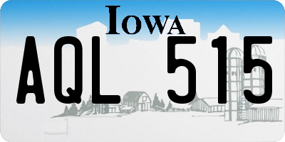 IA license plate AQL515