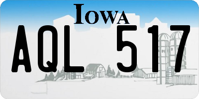 IA license plate AQL517