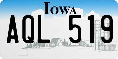 IA license plate AQL519