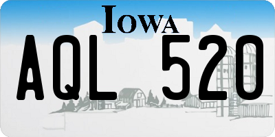 IA license plate AQL520