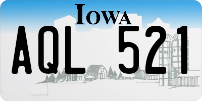 IA license plate AQL521