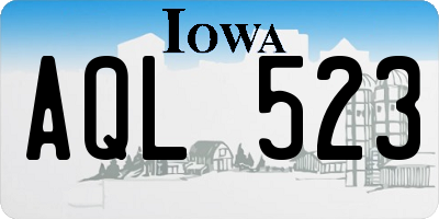 IA license plate AQL523