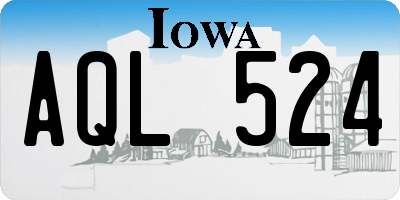IA license plate AQL524