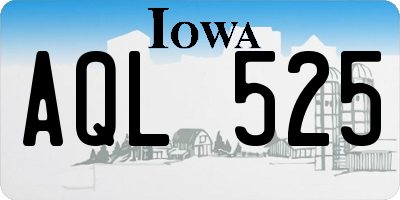IA license plate AQL525
