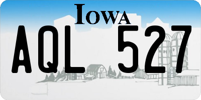IA license plate AQL527