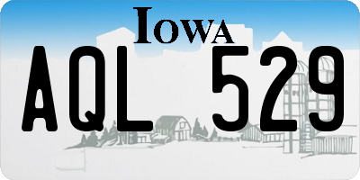 IA license plate AQL529