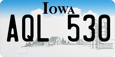 IA license plate AQL530