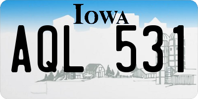 IA license plate AQL531
