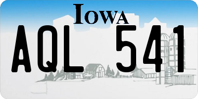 IA license plate AQL541