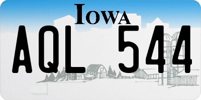 IA license plate AQL544