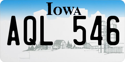 IA license plate AQL546