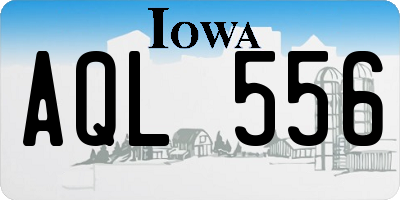 IA license plate AQL556