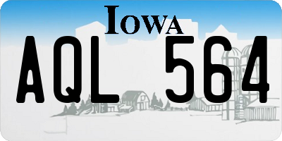 IA license plate AQL564