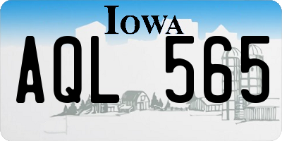 IA license plate AQL565