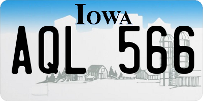IA license plate AQL566