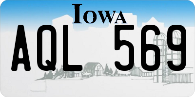 IA license plate AQL569