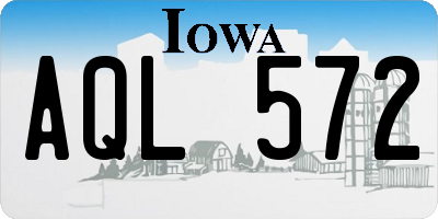 IA license plate AQL572