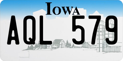 IA license plate AQL579