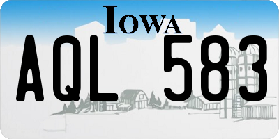 IA license plate AQL583