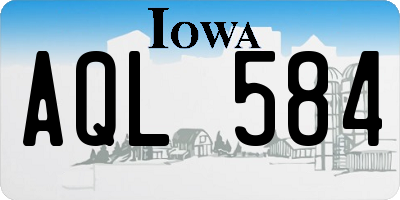 IA license plate AQL584