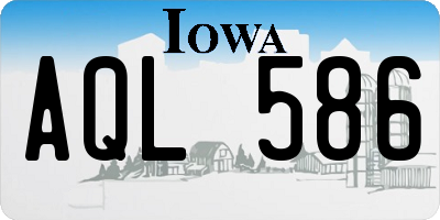 IA license plate AQL586