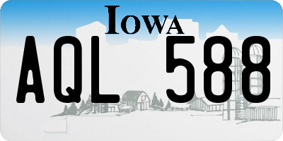 IA license plate AQL588