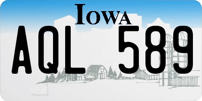 IA license plate AQL589
