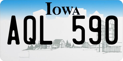 IA license plate AQL590
