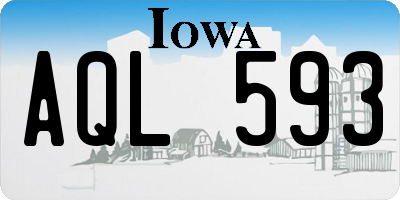 IA license plate AQL593