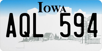IA license plate AQL594