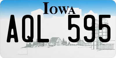 IA license plate AQL595