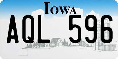 IA license plate AQL596