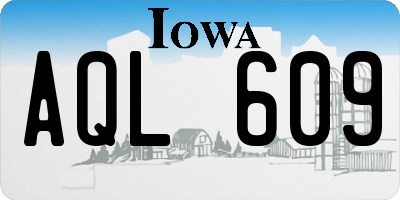 IA license plate AQL609