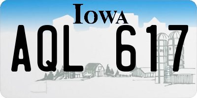 IA license plate AQL617