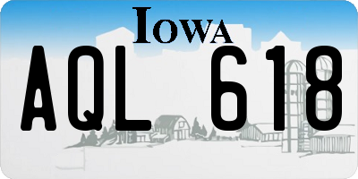 IA license plate AQL618